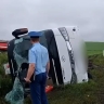 В Башкирии автобус с 40 пассажирами улетел в кювет и перевернулся