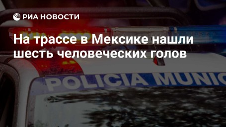 На трассе в Мексике нашли шесть человеческих голов