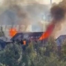 На улице Пархоменко в Пензе полыхает дом