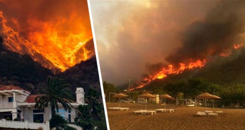 В Турции зафиксирована рекордная жара +50,5°C, пожары в Анталье распространяются на соседние провинции, началась массовая эвакуация