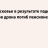 В Подмосковье в результате падения обломков дрона погиб пенсионер