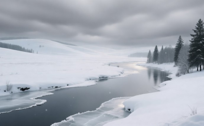 Рабочая неделя в Сахалинской области начнётся со снегопадов и усиления ветра