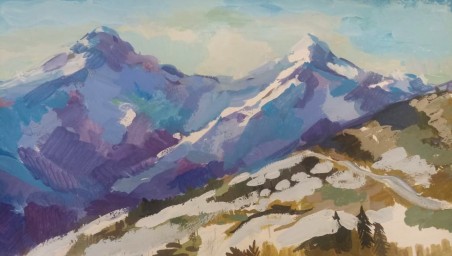 Сила гор: рисуем зимний пейзаж