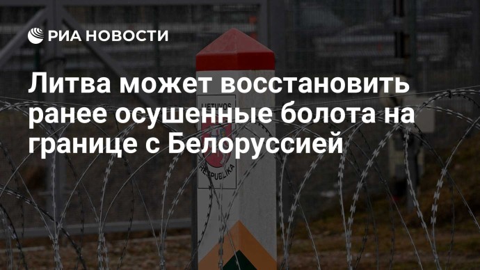 Литва может восстановить ранее осушенные болота на границе с Белоруссией