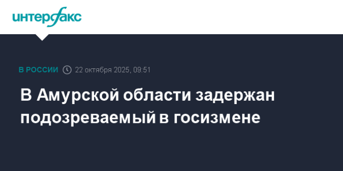 В Амурской области задержан подозреваемый в госизмене В Амурской области задержан подозреваемый в госизмене