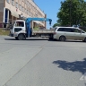 Автокран столкнулся с легковушкой в Корсакове
