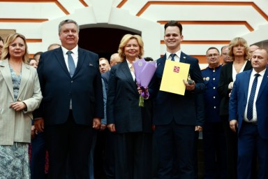 В Атриуме Комендантского дома Петропавловской крепости наградили лучших выпускников вузов Санкт-Петербурга