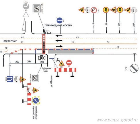 В Пензе временно закроют выезд с улицы Одесской на федеральную трассу В Пензе временно закроют выезд с улицы Одесской на федеральную трассу