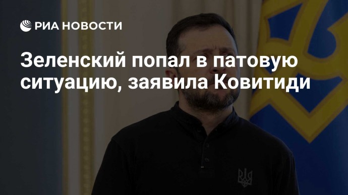 Зеленский попал в патовую ситуацию, заявила Ковитиди