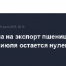 Пошлина на экспорт пшеницы из РФ с 23 июля остается нулевой