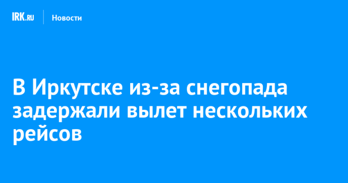 В Иркутске из-за снегопада задержали вылет нескольких рейсов