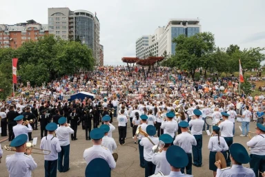 Во Всероссийском фестивале духовых оркестров «Фанфары Победы России» приняли участие более 3,5 тысяч музыкантов