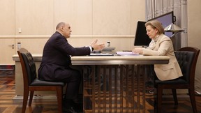 Встреча Михаила Мишустина с руководителем Федеральной службы по надзору в сфере защиты прав потребителей и благополучия человека Анной Поповой