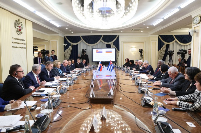 Матвиенко: парламентарии РФ и Кубы должны укреплять отношения двух стран