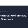 Что случилось этой ночью: четверг, 3 апреля