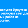 В трех округах Иркутска 20 апреля отключат свет для плановых работ на электросетях