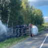 На трассе «Вятка» загорелся грузовик: есть погибший