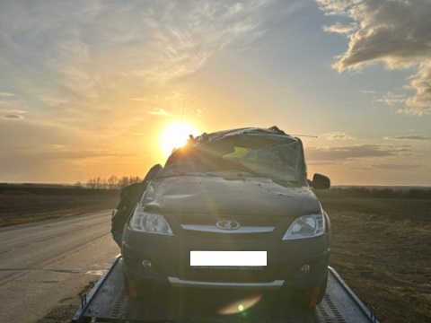 В Мордовии "Лада Ларгус" опрокинулась в кювет, пострадала женщина