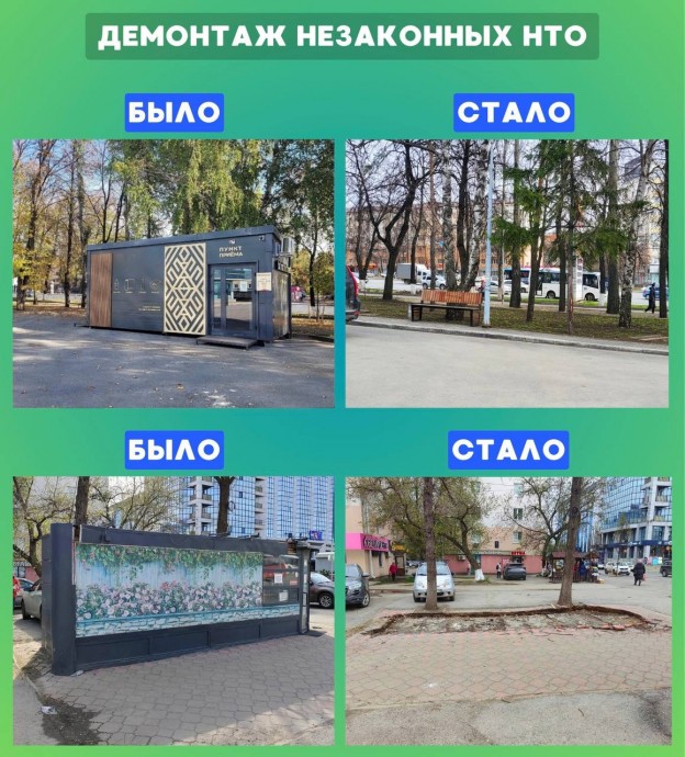 В районе Уфы с начала года снесли 58 торговых объектов