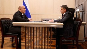 Встреча Михаила Мишустина с генеральным директором, председателем правления ПАО «Россети» Андреем Рюминым Встреча Михаила Мишустина с генеральным директором, председателем правления ПАО «Россети» Андреем Рюминым