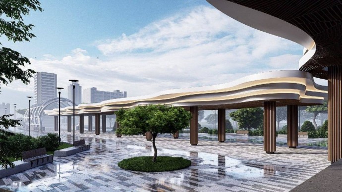 Пять навесов «сухие ноги» появятся у станции метро «Славянский бульвар»