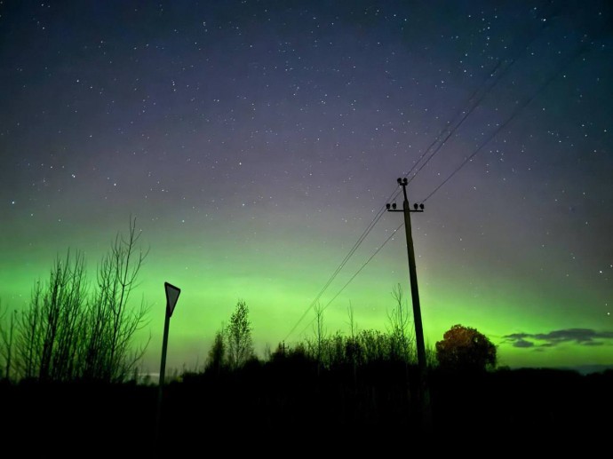 Жители Ярославской области наблюдали северное сияние