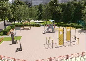 Новая детская игровая зона и спортплощадка появятся в благовещенском дворе на Калинина