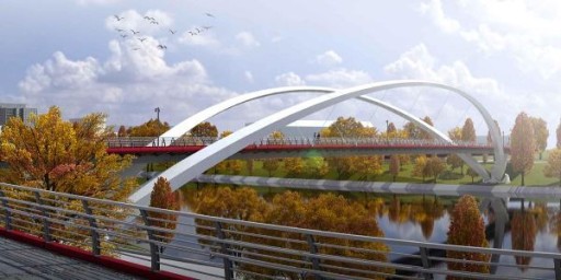 В Москве началось строительство моста между Мнёвниковской поймой и Крылатским