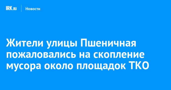 Жители улицы Пшеничная пожаловались на скопление мусора около площадок ТКО