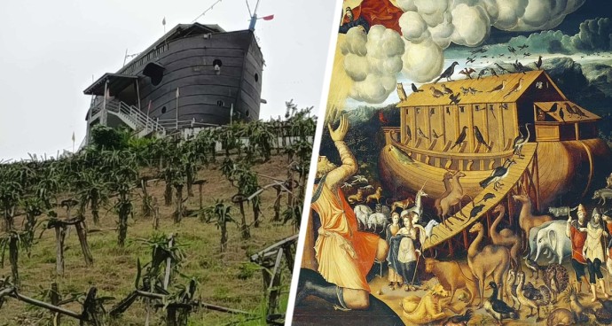 Во вновь открывающейся российским туристам стране создали новую достопримечательность - копию Ноева ковчега на вершине горы