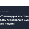 "Росатом" планирует восстановить численность персонала в Бушере в ближайшие недели