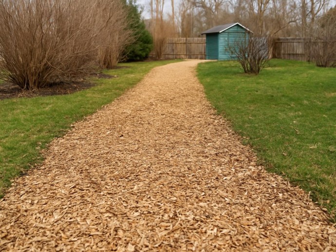 Древесная щепа предотвращает грязь на дорожках — агроном Николай Середа