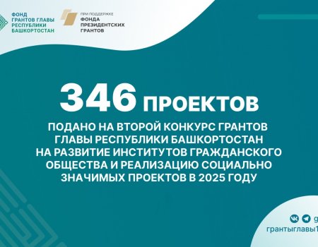 На конкурс грантов Главы Башкирии подано 346 проектов