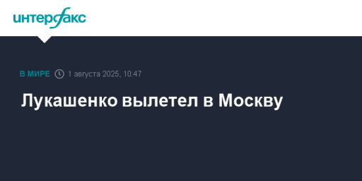 Лукашенко вылетел в Москву