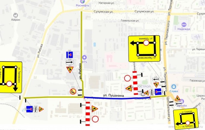 В течение трех дней в Пензе будут перекрывать улицу Пушанина