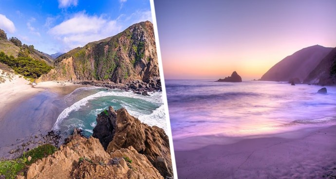 Названо редкое явление, из-за которого на некоторых пляжах появляется фиолетовый песок Названо редкое явление, из-за которого на некоторых пляжах появляется фиолетовый песок