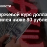 Внебиржевой курс доллара опустился ниже 80 рублей