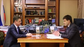 Александр Новак провёл рабочую встречу с губернатором Красноярского края Михаилом Котюковым