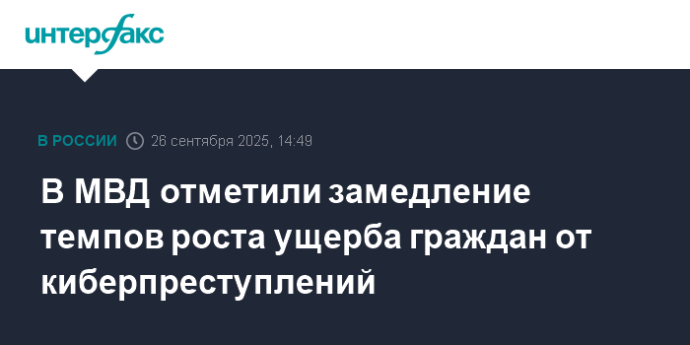 В МВД отметили замедление темпов роста ущерба граждан от киберпреступлений