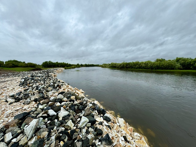 На реке Бурятии завершены работы по берегоукреплению