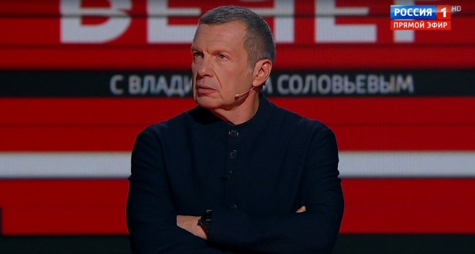 Зрители удивлены. Момент из прямого эфира программы Соловьёва обсуждается в соцсетях