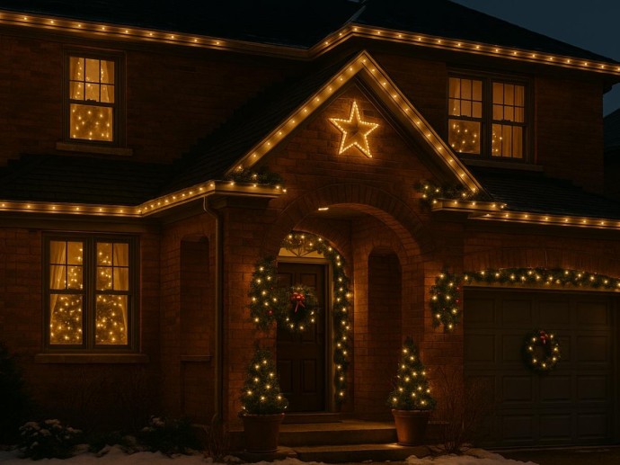 Природные материалы стали основой зимнего декора входной зоны — Prima Inspirace