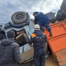 В Пензенской области перевернулся грузовик, на месте работали спасатели