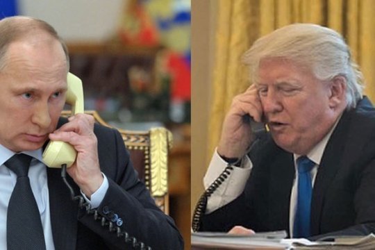 Владимир Путин и Дональд Трамп начали телефонный разговор