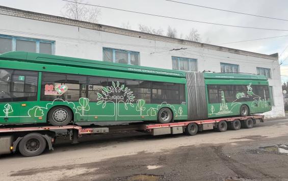 На улицы Курска вышел тестовый троллейбус Горожанин гармошка