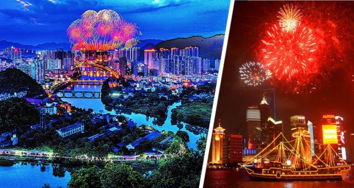 Лиян - фейерверк Китая: ночные шоу возвращаются и привлекают туристов