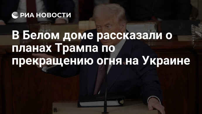 В Белом доме рассказали о планах Трампа по прекращению огня на Украине