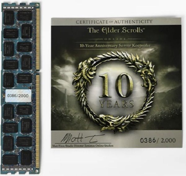 Bethesda решила распродать коллекционерам оперативную память из серверов The Elder Scrolls Online
