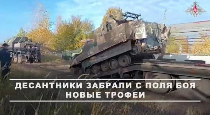 Тульские десантники забрали трофейную технику из приграничья Курской области
