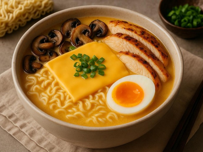 Сытный и нежный сырный рамен: простой рецепт, который согреет холодным осенним вечером Сытный и нежный сырный рамен: простой рецепт, который согреет холодным осенним вечером